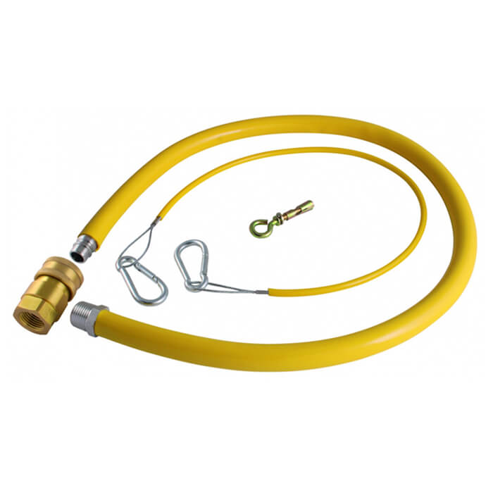 GAS COMMERCIAL CATERING YELLOW GAS HOSE FLEXI PIPE 3/4" 1.5 METRE LONG 1500MM 