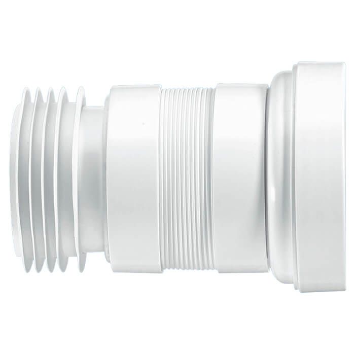 White McAlpine WC-F18R Straight Flexible WC Connector